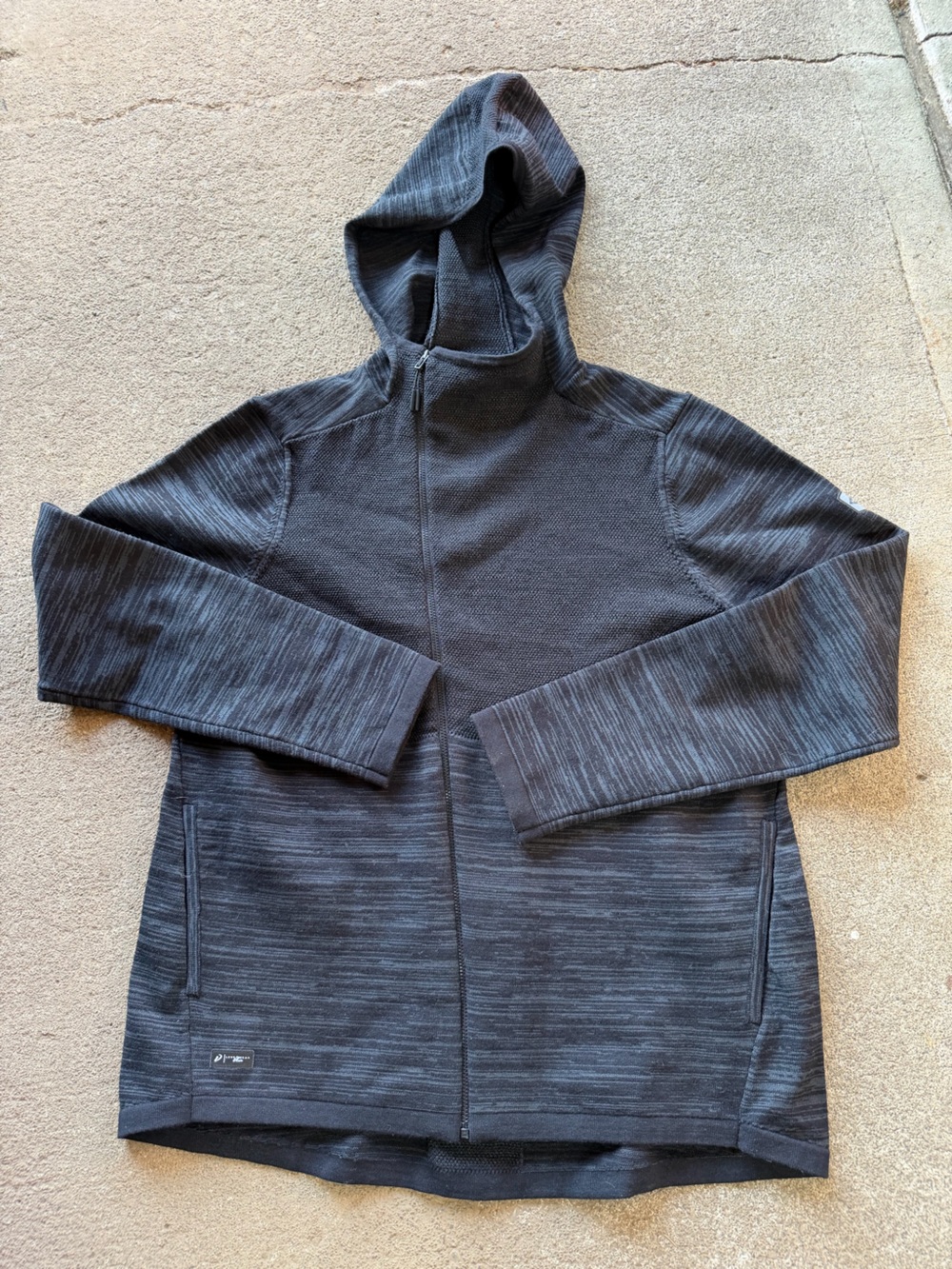 LEVELWEAR  Men's Zip-Up Hooded Sweater - Charcoal Gray Size XL/TG